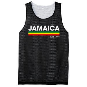 Jamaica Retro Reggae Color Bars Jamaican Vacation Souvenir Mesh Reversible Basketball Jersey Tank