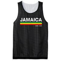 Jamaica Retro Reggae Color Bars Jamaican Vacation Souvenir Mesh Reversible Basketball Jersey Tank