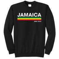 Jamaica Retro Reggae Color Bars Jamaican Vacation Souvenir Tall Sweatshirt