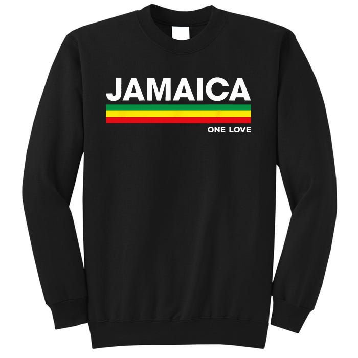 Jamaica Retro Reggae Color Bars Jamaican Vacation Souvenir Tall Sweatshirt