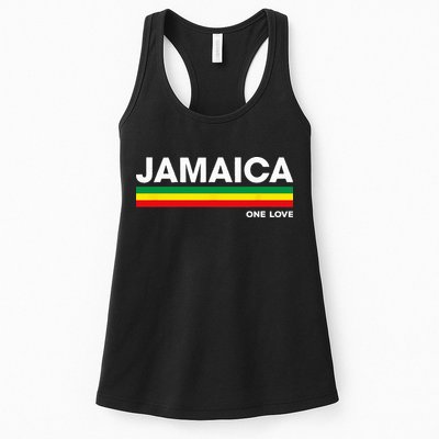 Jamaica Retro Reggae Color Bars Jamaican Vacation Souvenir Womens Tank Top