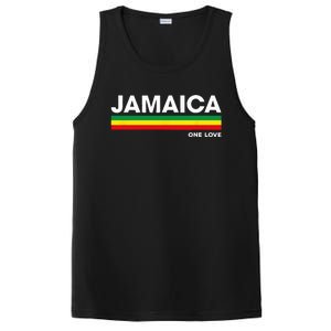 Jamaica Retro Reggae Color Bars Jamaican Vacation Souvenir PosiCharge Competitor Tank