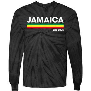 Jamaica Retro Reggae Color Bars Jamaican Vacation Souvenir Tie-Dye Long Sleeve Shirt