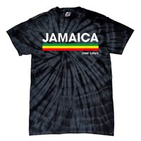 Jamaica Retro Reggae Color Bars Jamaican Vacation Souvenir Tie-Dye T-Shirt