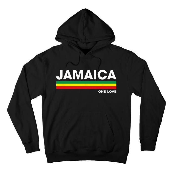 Jamaica Retro Reggae Color Bars Jamaican Vacation Souvenir Tall Hoodie