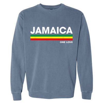 Jamaica Retro Reggae Color Bars Jamaican Vacation Souvenir Garment-Dyed Sweatshirt