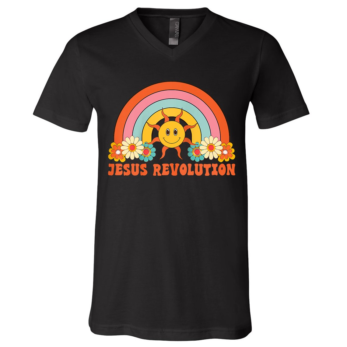 Jesus Revolution Raglan Baseball V-Neck T-Shirt