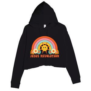 Jesus Revolution Raglan Baseball Crop Fleece Hoodie