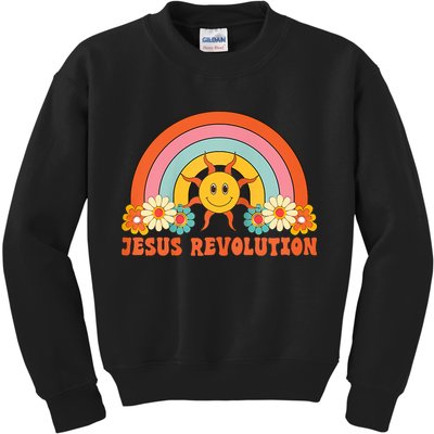 Jesus Revolution Raglan Baseball Kids Sweatshirt