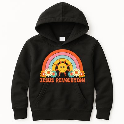 Jesus Revolution Raglan Baseball Kids Hoodie