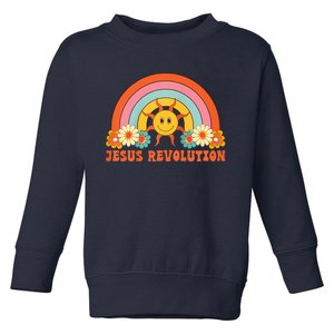 Jesus Revolution Raglan Baseball Toddler Sweatshirt