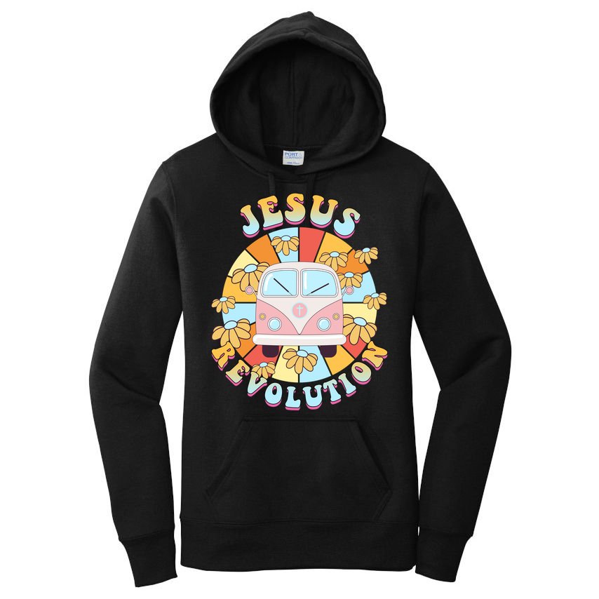 Jesus Revolution Retro Floral Hippie Women's Pullover Hoodie