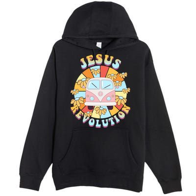 Jesus Revolution Retro Floral Hippie Premium Pullover Hoodie