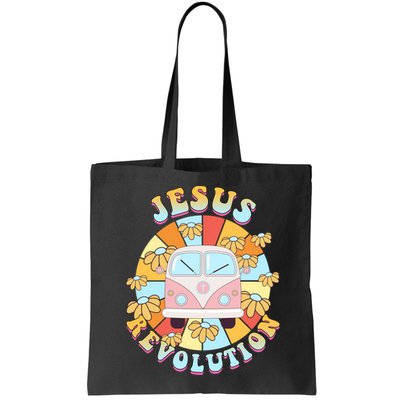 Jesus Revolution Retro Floral Hippie Bag