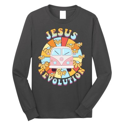 Jesus Revolution Retro Floral Hippie Long Sleeve Shirt