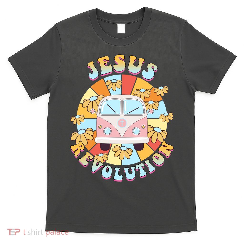 Jesus Revolution Retro Floral Hippie T-Shirt