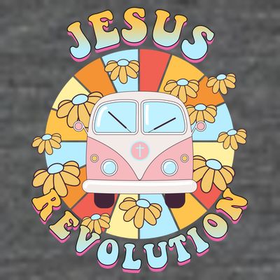 Jesus Revolution Retro Floral Hippie T-Shirt