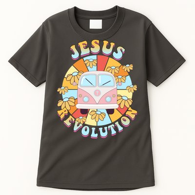 Jesus Revolution Retro Floral Hippie Tall T-Shirt