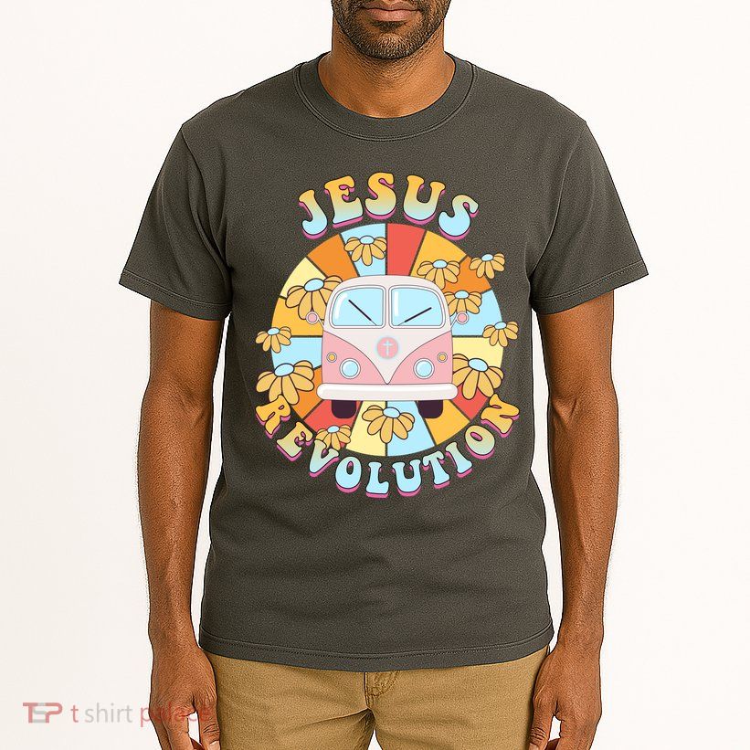 Jesus Revolution Retro Floral Hippie Tall T-Shirt