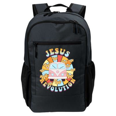 Jesus Revolution Retro Floral Hippie Daily Commute Backpack