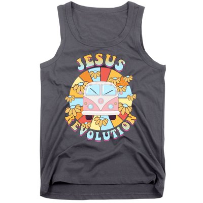 Jesus Revolution Retro Floral Hippie Tank Top