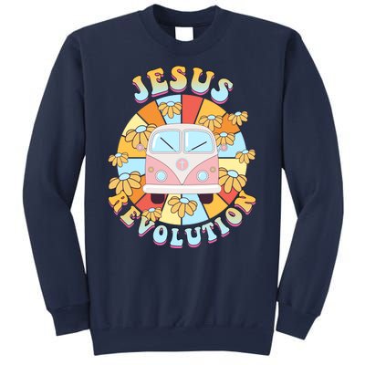 Jesus Revolution Retro Floral Hippie Sweatshirt