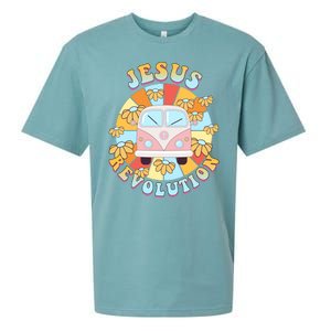 Jesus Revolution Retro Floral Hippie Sueded Cloud Jersey T-Shirt