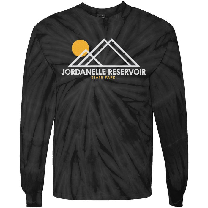 Jordanelle Reservoir State Park Utah Outline Ut Tie-Dye Long Sleeve Shirt