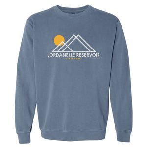 Jordanelle Reservoir State Park Utah Outline Ut Garment-Dyed Sweatshirt