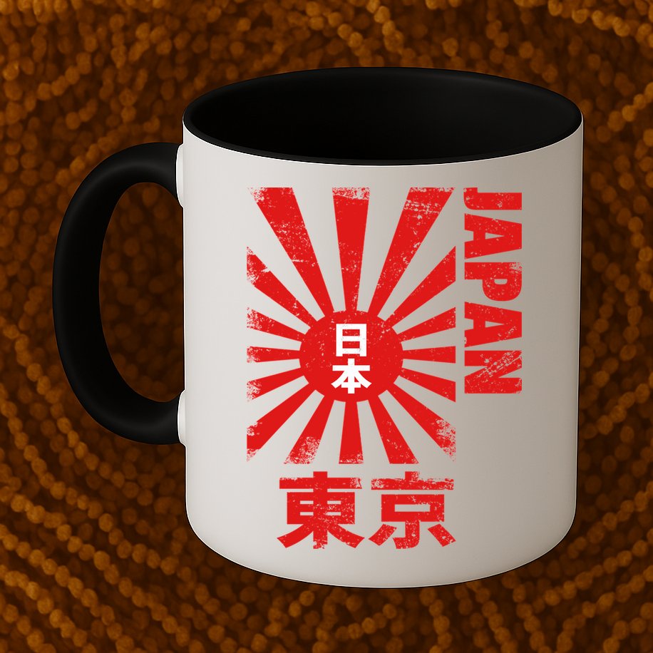 Japan Rising Sun Retro Vintage Flag Mug