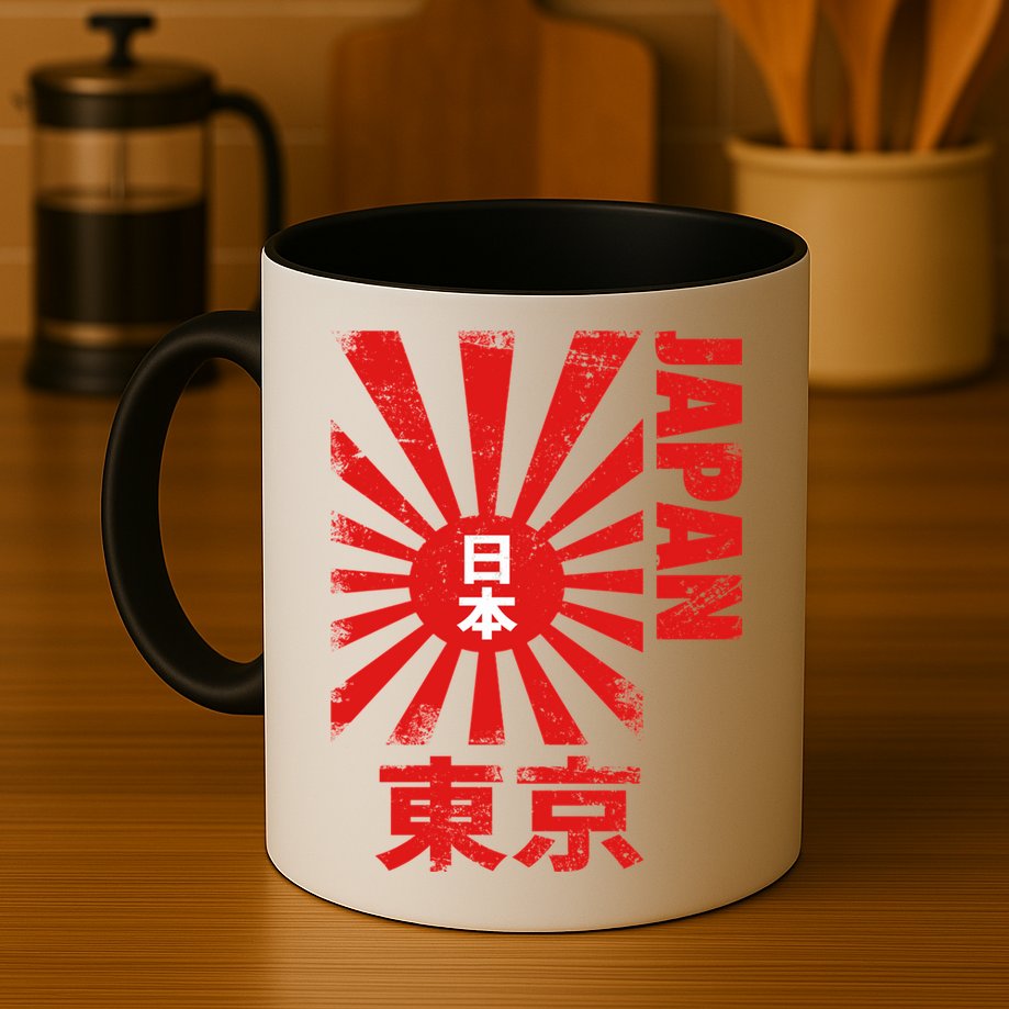 Japan Rising Sun Retro Vintage Flag Mug
