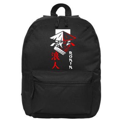 Japanese Ronin Samurai Warrior Bushido 16 in Basic Backpack