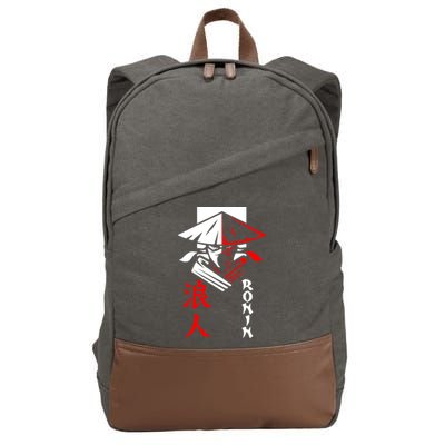 Japanese Ronin Samurai Warrior Bushido Cotton Canvas Backpack