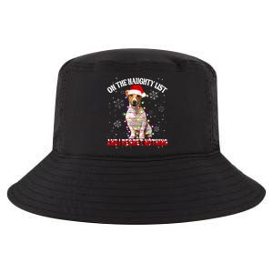 Jack Russell Santa Hat On The Naughty List I Regret Nothing Gift Cool Comfort Performance Bucket Hat