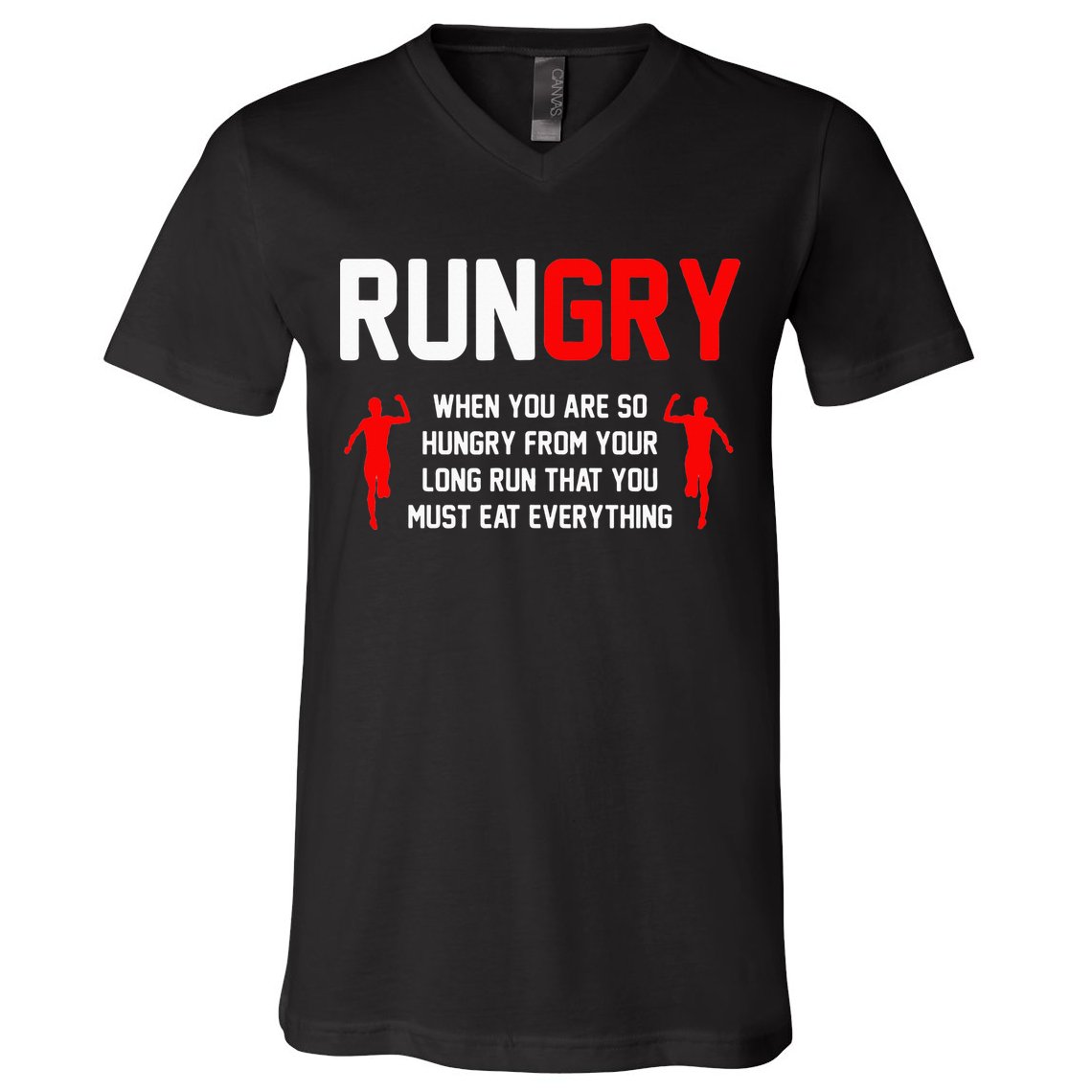 Just Run Tee XC Runner Cross Country Runners Training V-Neck T-Shirt