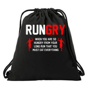 Just Run Tee XC Runner Cross Country Runners Training Drawstring Bag