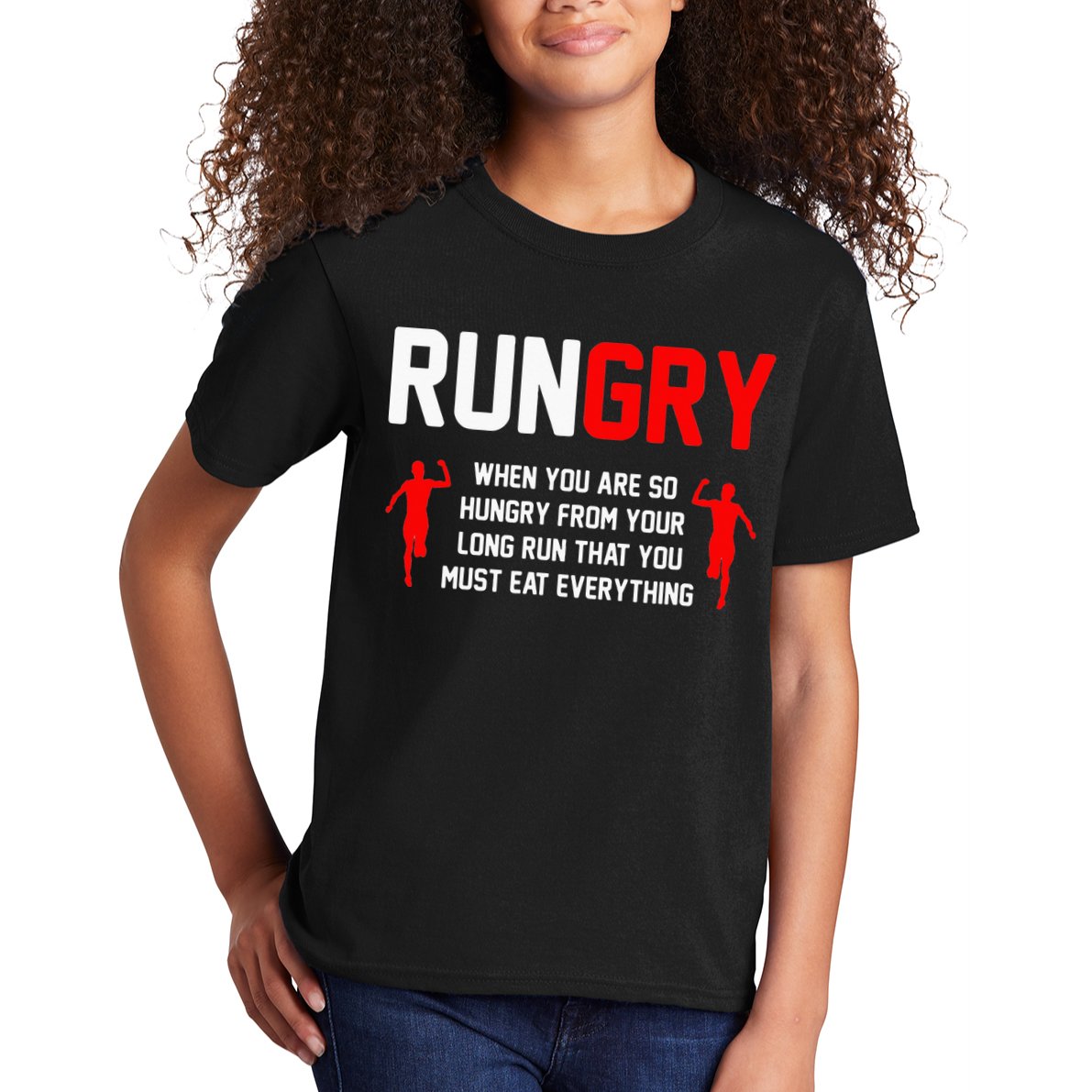 Just Run Tee XC Runner Cross Country Runners Training Kids T-Shirt