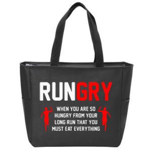 Just Run Tee XC Runner Cross Country Runners Training Zip Tote Bag