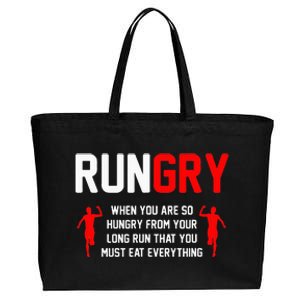 Just Run Tee XC Runner Cross Country Runners Training Cotton Canvas Jumbo Tote