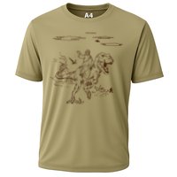 Jesus Riding TRex Dinosaur Cooling Performance Crew T-Shirt