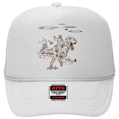 Jesus Riding TRex Dinosaur Trucker Hat