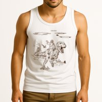 Jesus Riding TRex Dinosaur Tank Top