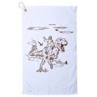 Jesus Riding TRex Dinosaur Golf Towel