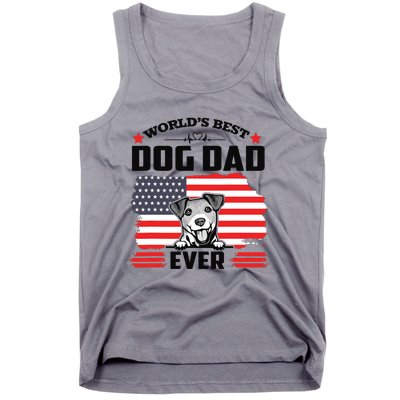 Jack Russell Terrier Worlds Best Dog Dad Ever Fathers Day Tank Top