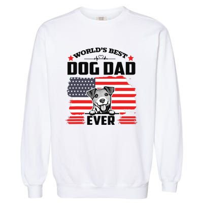 Jack Russell Terrier Worlds Best Dog Dad Ever Fathers Day Garment-Dyed Sweatshirt