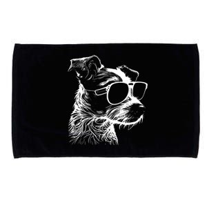 Jack Russell Terrier Walking Sunglasses Dogs Owner Microfiber Hand Towel