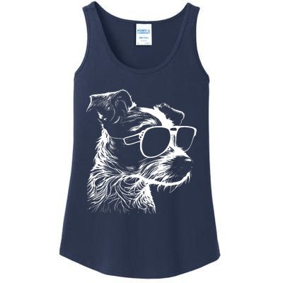 Jack Russell Terrier Walking Sunglasses Dogs Owner Ladies Essential Tank