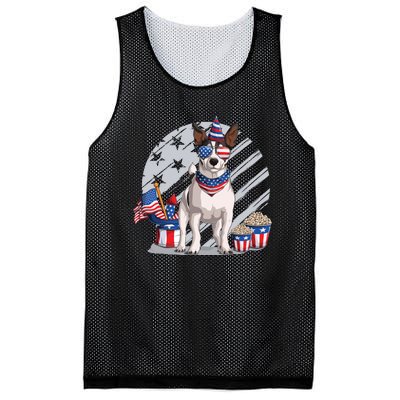 Jack Russell Terrier Dog 4th Of July Sunglasses Usa Flag Fireworks Mesh Reversible Basketball Jersey Tank