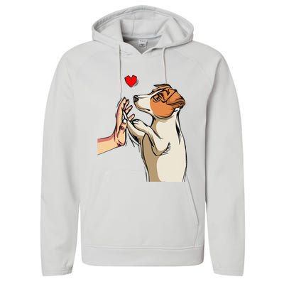 Jack Russell Terrier Love Dog Mom Funny Performance Fleece Hoodie