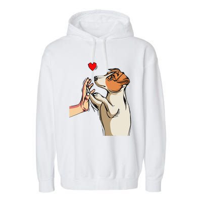 Jack Russell Terrier Love Dog Mom Funny Garment-Dyed Fleece Hoodie